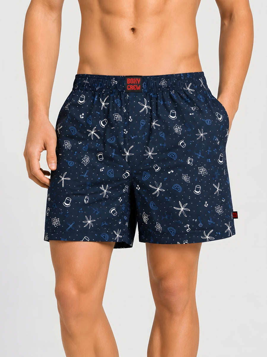 Boxy Crew Men's 100% Cotton No-Mark Boxer Shorts – BC-MBX007