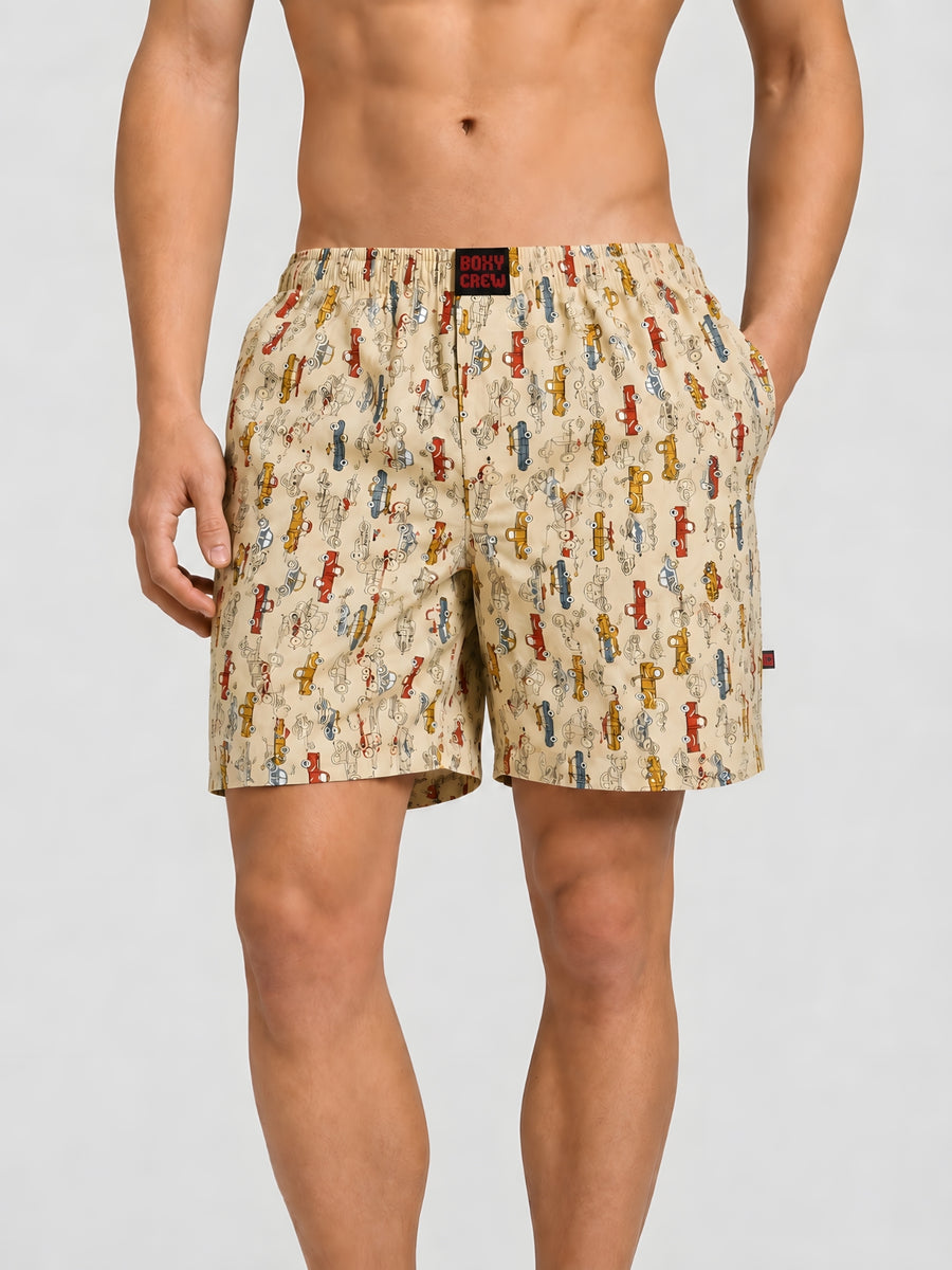 Boxy Crew Men's 100% Cotton No-Mark Boxer Shorts – BC-MBX013