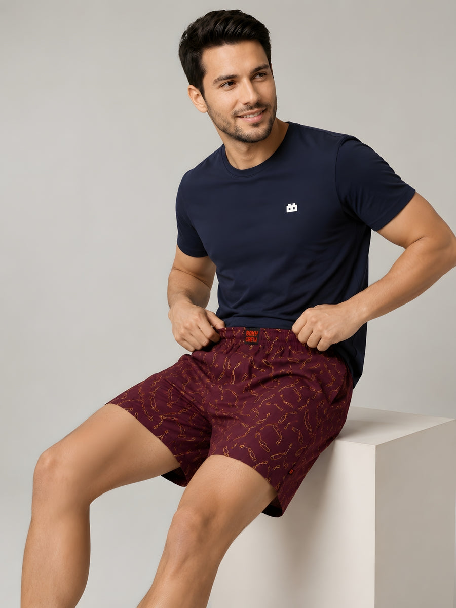 Boxy Crew Men's 100% Cotton No-Mark Boxer Shorts – BC-MBX014
