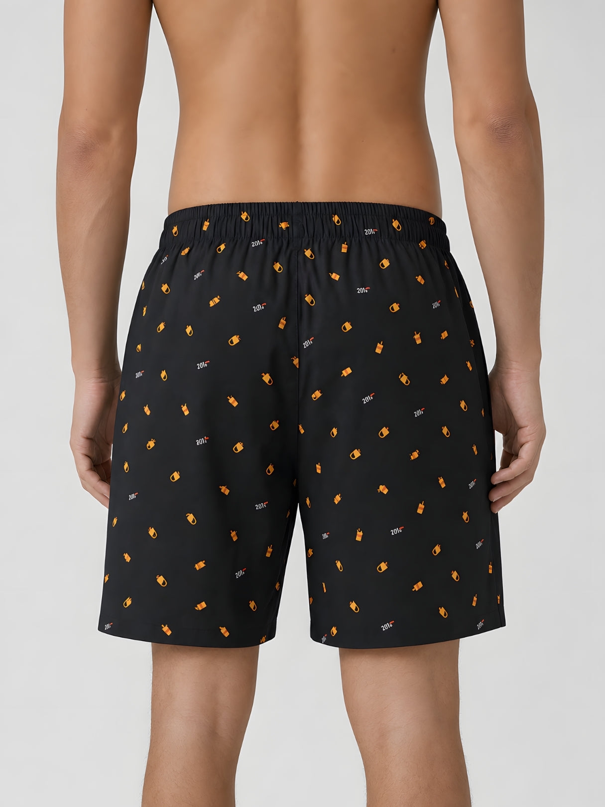 Boxy Crew Men Printed 100% Cotton Boxer Shorts with Dual Pockets - Black – product image 4