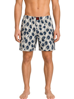 Boxy Crew Men Printed 100% Cotton Boxer Shorts with Dual Pockets - Cream – product image 7