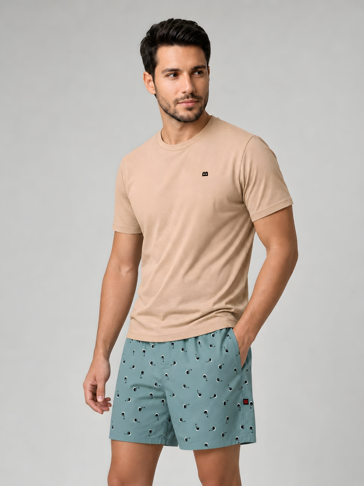 Boxy Crew Men Printed 100% Cotton Boxer Shorts with Dual Pockets - Green – product image 6