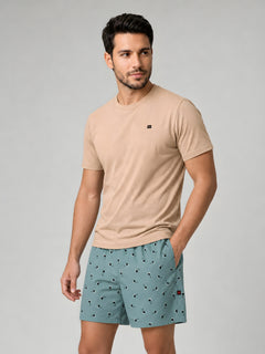 Boxy Crew Men Printed 100% Cotton Boxer Shorts with Dual Pockets - Green – product image 6