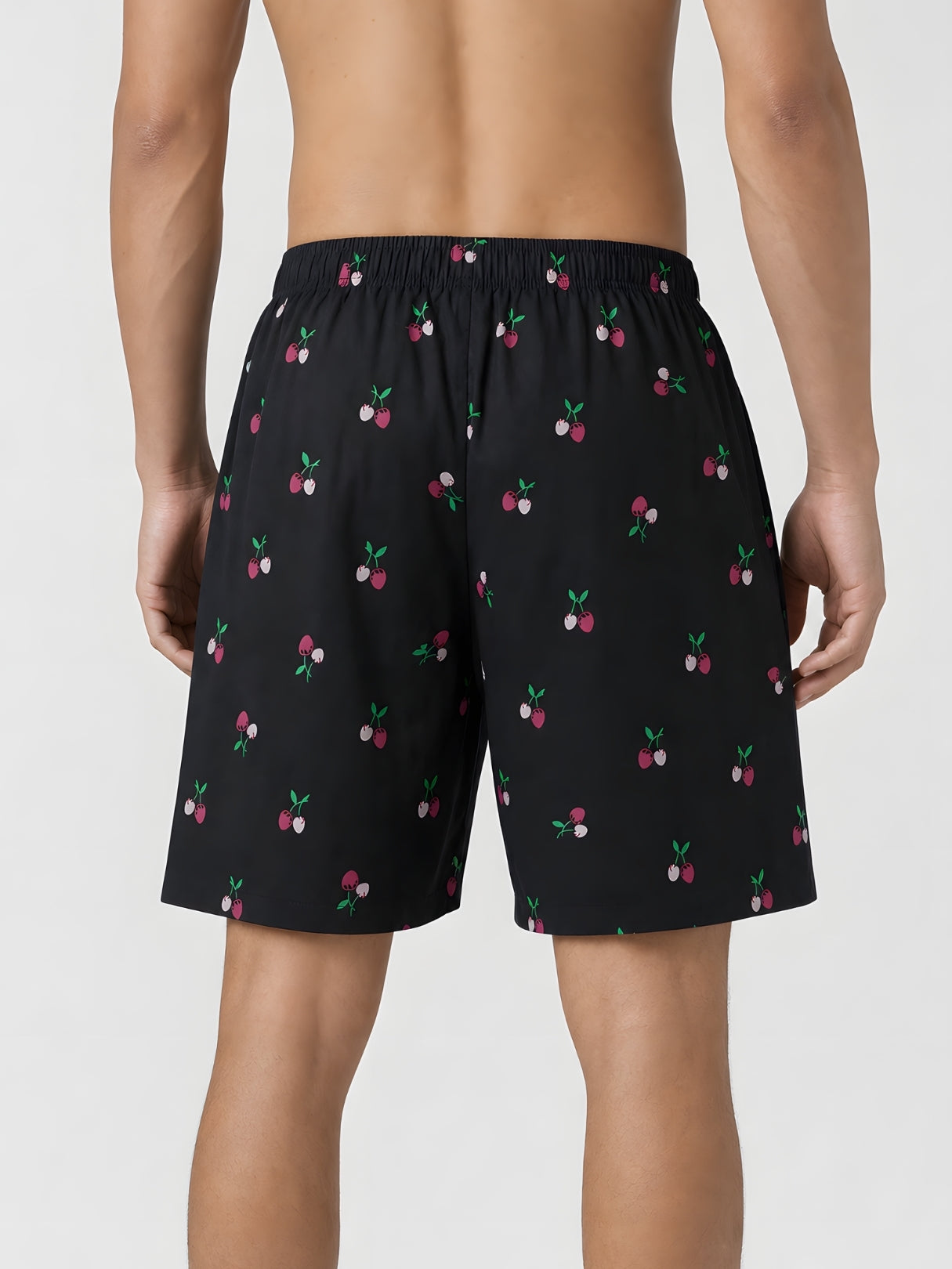 Boxy Crew Men Printed 100% Cotton Boxer Shorts with Dual Pockets - Black – product image 4