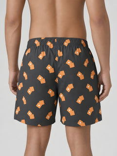 Boxy Crew Men Printed 100% Cotton Boxer Shorts with Dual Pockets - Brown – product image 4