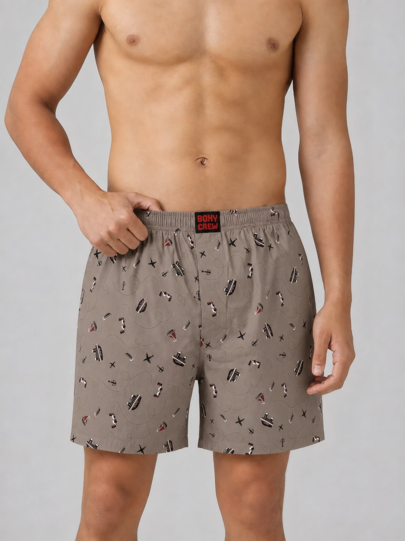 Boxy Crew Men's 100% Cotton No-Mark Boxer Shorts – BC-MBX034 – product image 1