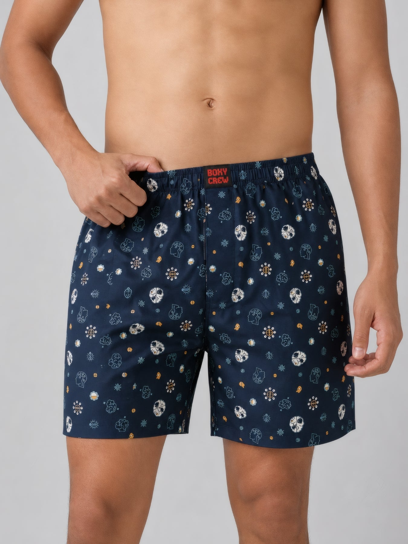 Boxy Crew Men's 100% Cotton No-Mark Boxer Shorts – BC-MBX037 – product image 1