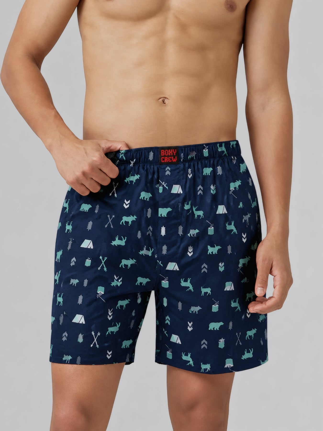 Boxy Crew Men's 100% Cotton No-Mark Boxer Shorts – BC-MBX048 – product image 1