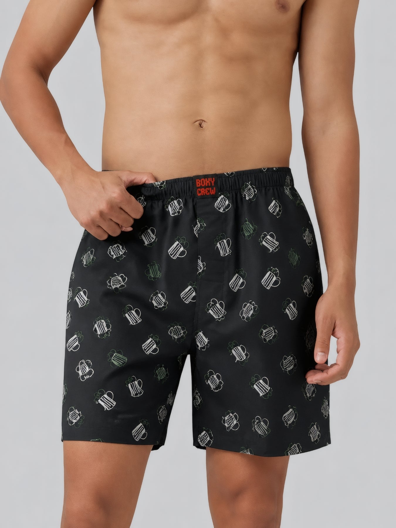 Boxy Crew Men's 100% Cotton No-Mark Boxer Shorts – BC-MBX051 – product image 1