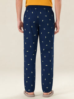 Boxy Crew Men's Cotton Lounge Pyjama Pack of 2 - Navy Blue & Navy Blue, No Marks Elastic, Zipper Pocket product view 6