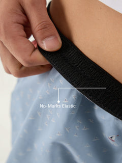 Boxy Crew Men's Cotton Lounge Pyjama Pack of 2 - Sky Blue & Rose Pink, No Marks Elastic, Zipper Pocket product view 3