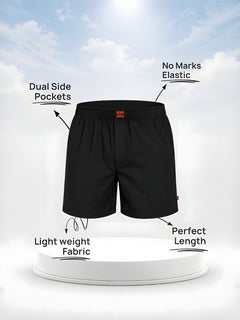 Boxy Crew Men Beige Solid T-Shirt with Black Boxer Shorts Night Suit & Loungewear Set – product image 4
