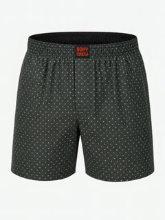 Boxy Crew Men Black Solid T-Shirt with Green Boxer Shorts Night Suit & Loungewear Set – product image 7
