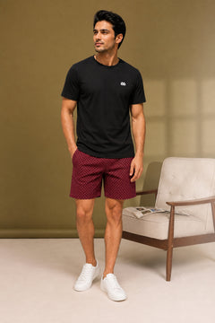 Boxy Crew Men Black Solid T-Shirt with Red Boxer Shorts Night Suit & Loungewear Set – product image 3