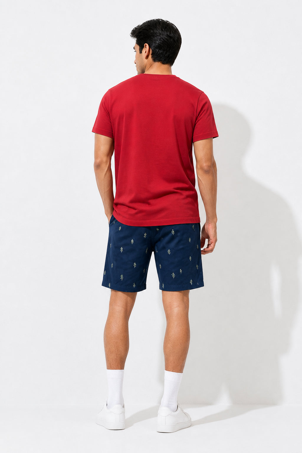 Boxy Crew Men Red Solid T-Shirt with Navy Blue Boxer Shorts Night Suit & Loungewear Set – product image 2