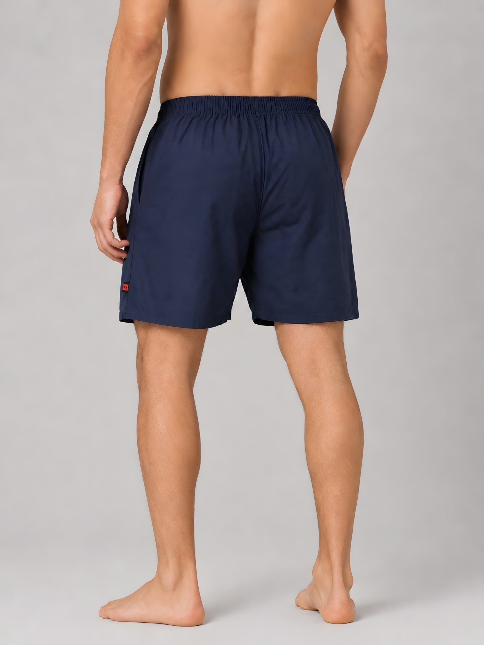Boxy Crew Men White Solid T-Shirt with Navy Blue Boxer Shorts Night Suit & Loungewear Set – product image 6