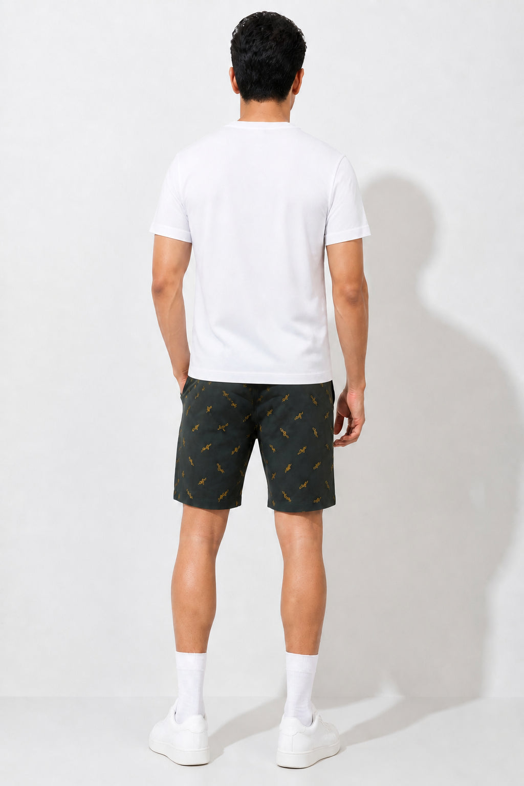Boxy Crew Men White Solid T-Shirt with Dark Teal Boxer Shorts Night Suit & Loungewear Set – product image 2