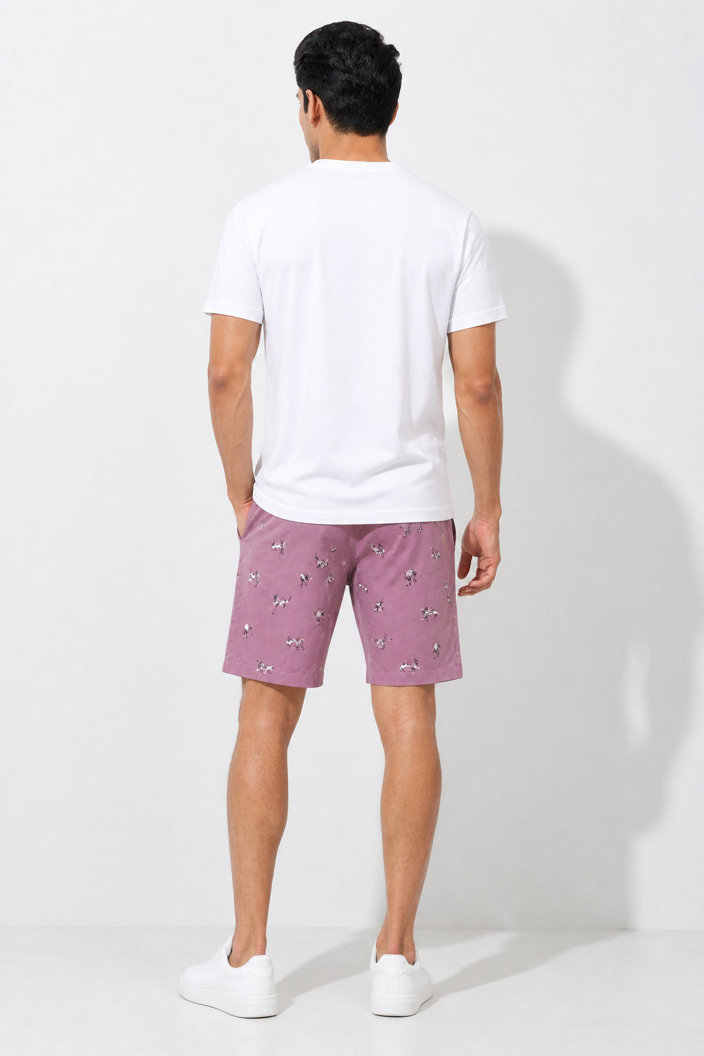 Boxy Crew Men White Solid T-Shirt with Pink Boxer Shorts Night Suit & Loungewear Set – product image 2