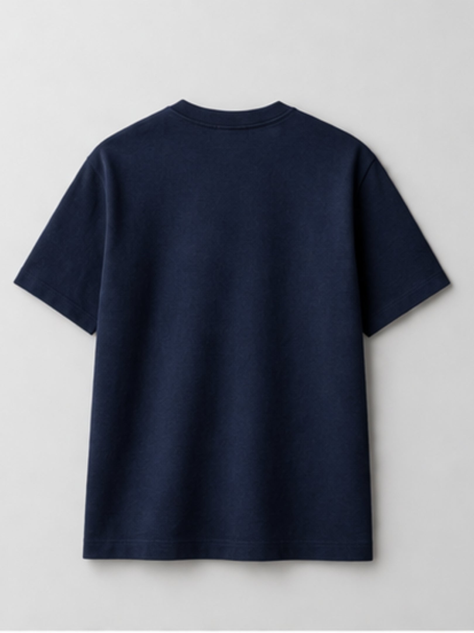 Boxy Crew Men's 100% Cotton Regular Fit Solid Round Neck T-Shirt | Double Bio-Washed | Half Sleeve Casual Plain Tee | 180 GSM Breathable Soft Touch Everyday Wear | Navy Blue | Made in India – product image 1