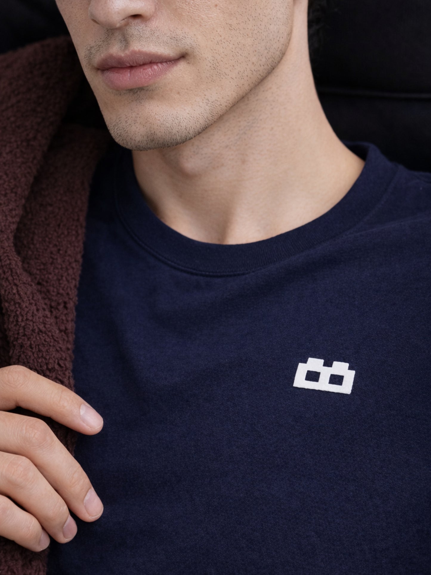 Boxy Crew Men's 100% Cotton Regular Fit Solid Round Neck T-Shirt | Double Bio-Washed | Half Sleeve Casual Plain Tee | 180 GSM Breathable Soft Touch Everyday Wear | Navy Blue | Made in India – product image 12